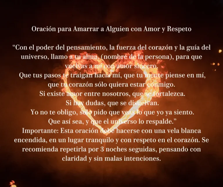 oraciones para amarrar a alguien
